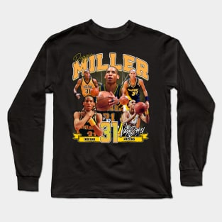 Reggie Miller Choke Sign Basketball Legend Signature Vintage Retro 80s 90s Bootleg Rap Style Long Sleeve T-Shirt